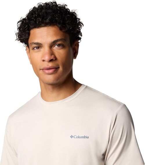 Columbia Men's Kwick Hike Graphic Tee - Short Sleeve, Dark Stone Heather, X-Large | Comfortable Outdoor Wear
