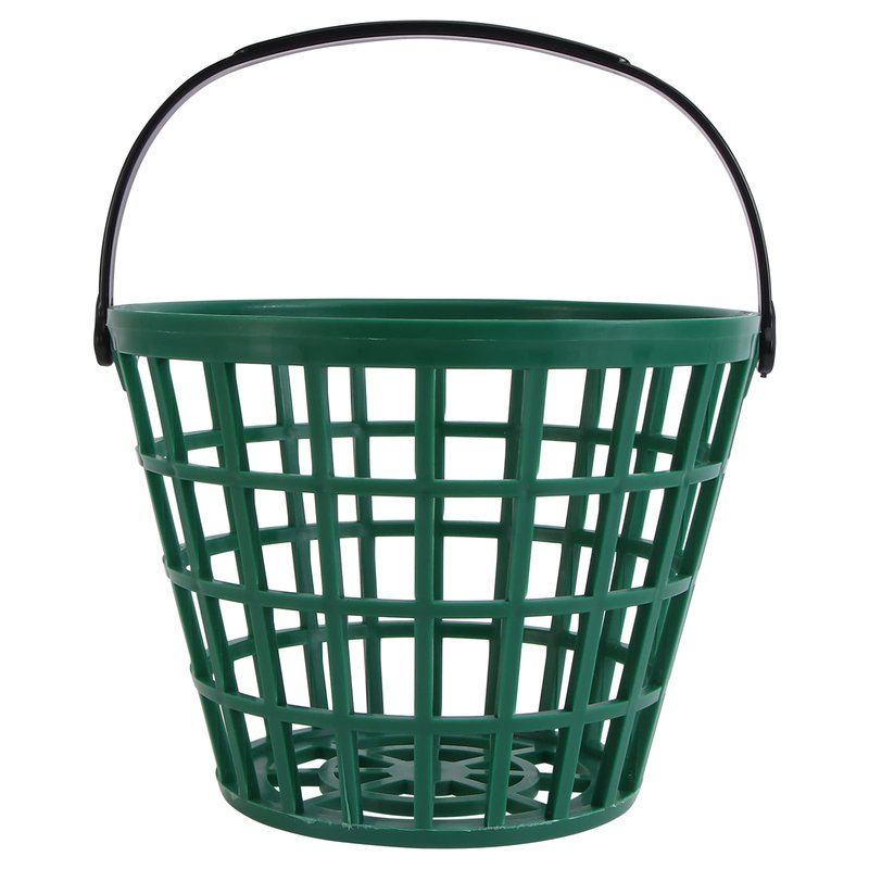 YARNOW Golf Ball Basket with Foldable Handle, Nylon Mesh, Capacity for 50 Balls, Weather-Resistant Portable Container, Green, 7.9 x 5.9 Inch, for Golf Practice and Storage