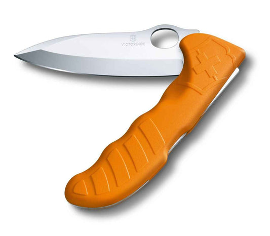 Victorinox Swiss Army Hunter Pro Pocket Knife, Orange with Olive Nylon Pouch, 0.9410.9US3, 130mm