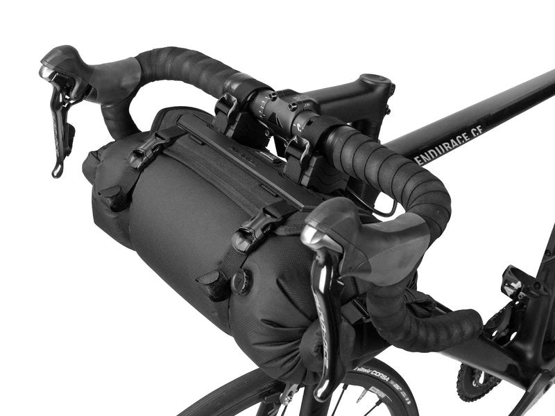 Topeak FrontLoader Bike Bag (Black) – 8L Waterproof Handlebar Bag for Bikepacking, Includes Removable Dry Bag, Quick-Release Mounts & Air Release Valve
