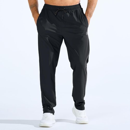 BROKIG Men's LightArmor Workout Sweatpants - UPF 50+ Stretch Athletic Joggers with Zip Pocket