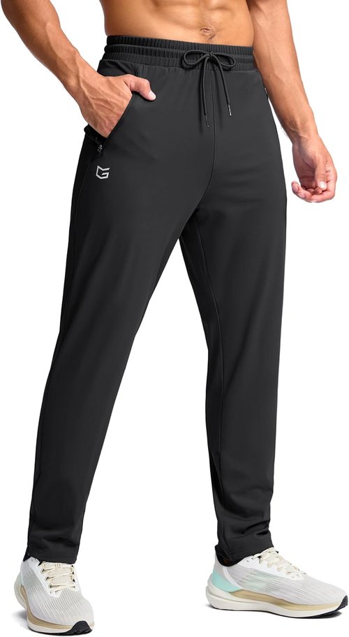 G Gradual Men's Athletic Sweatpants - Stretchy Long Joggers with Zipper Pockets | Available in 30"-36" Inseam