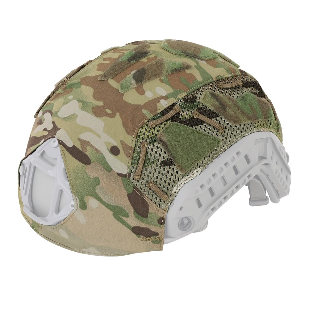 KRYDEX Helmet Cover for Fast Helmet Size M L/XL Maritime Helmet Airsoft Paintball Helmet (Camo, M)