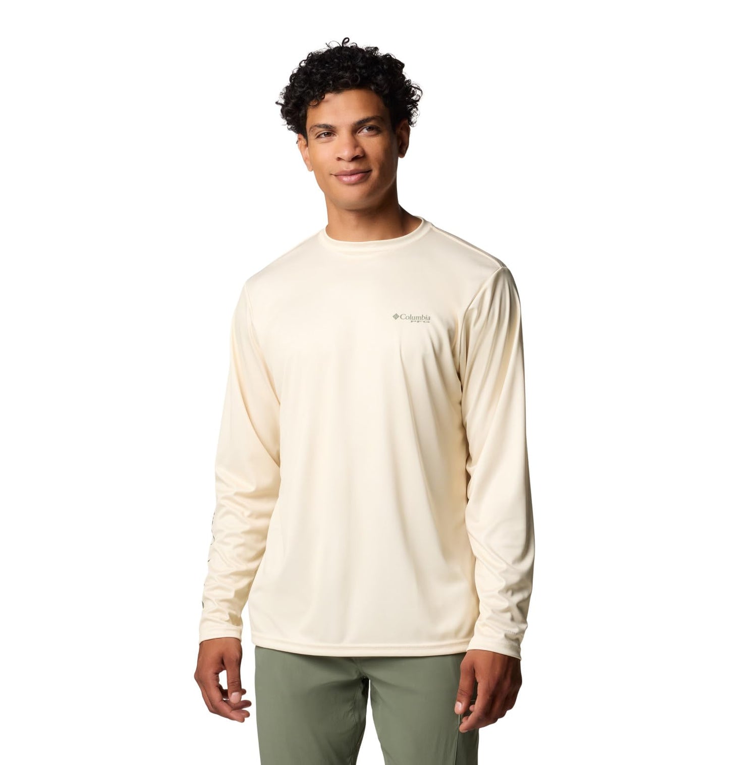 Columbia Men's Terminal Tackle PFG Fish Shine Long Sleeve, Lemon Wash/PFG Redfish Shine, X-Large