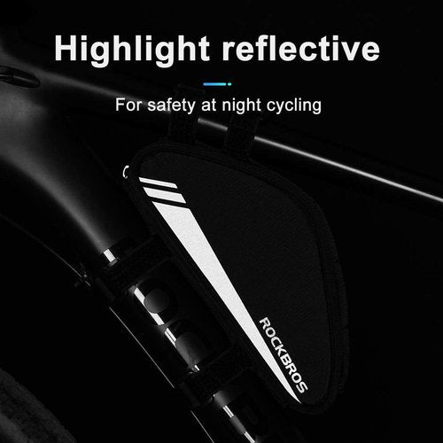 ROCKBROS Bike Frame Bag Triangle Bike Pouch Bag Bicycle Storage Bag Small Road Mountain Bike Bag 0.7L Bike Tool Bag