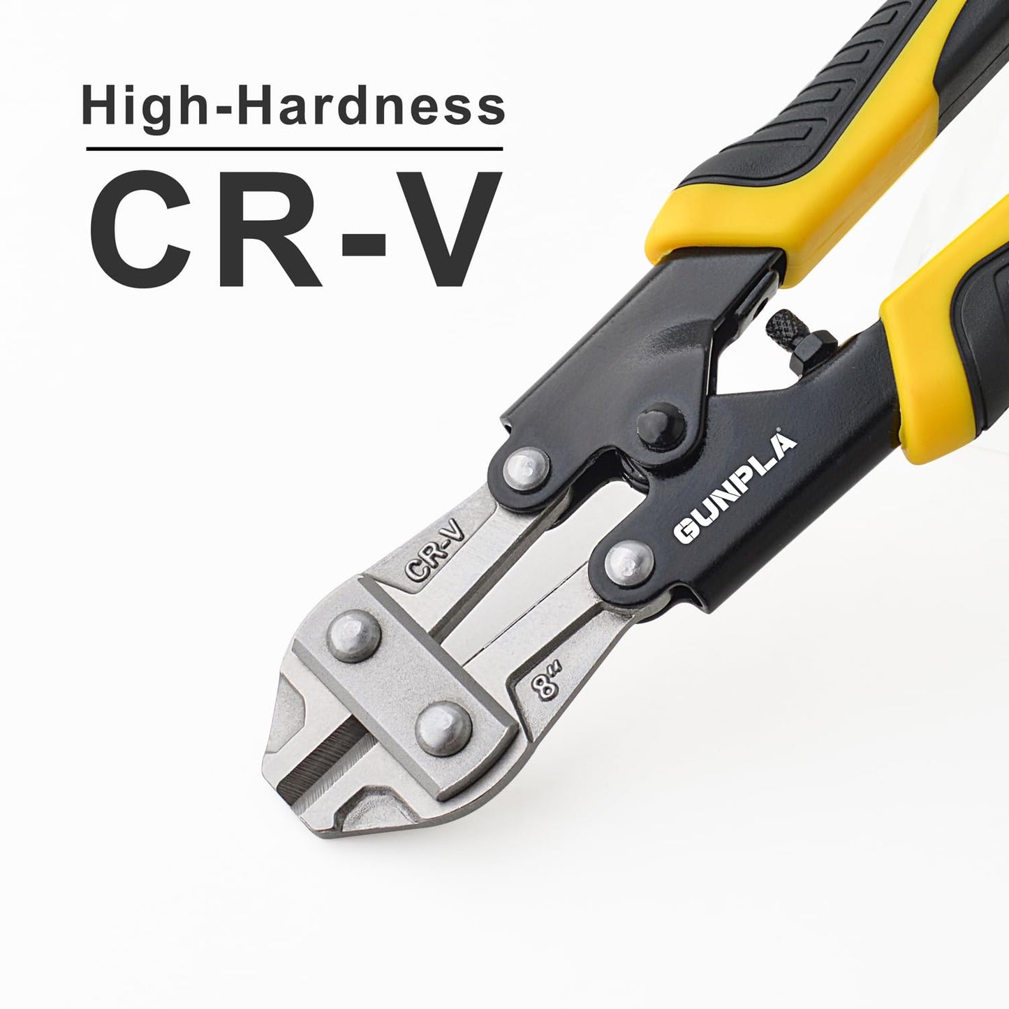 Gunpla Mini Bolt Cutter 8-inch/210mm Heavy Duty Spring Loaded with Non-Slip Rubber Handle Wire Cable Bolts Cutters, Clipper Snips Stainless Steel Tool for Padlock Chain Wires Mesh Screw Fence Rivets