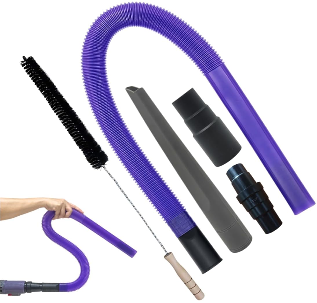 Dryer Vent Cleaner Kit with Extra-Long Flexible Crevice Tool for Shark Navigator NV350 Rocket HV300 HV301 HV322 HV371 HV372 Stratos AZ3002 Rotator NV500 NV501 (Replacement Vacuum Attachments)