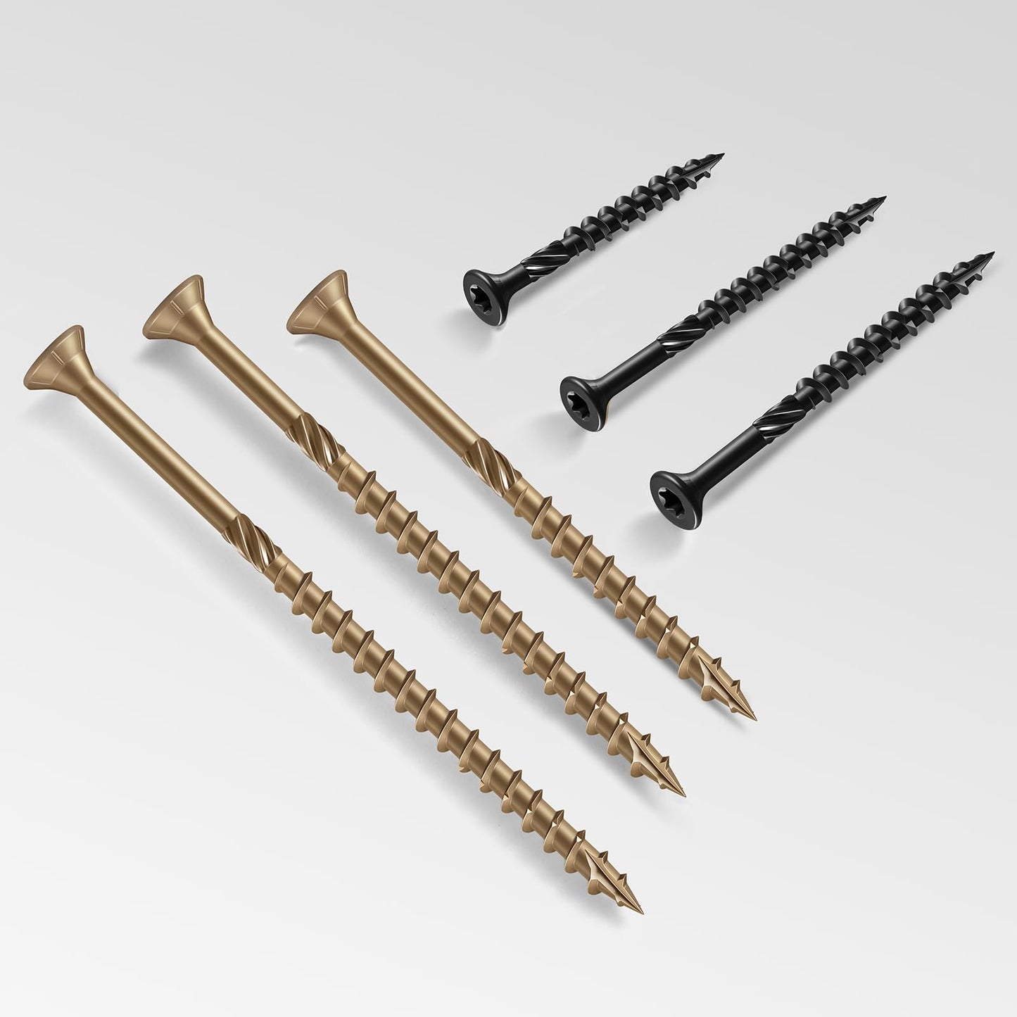 BNUOK #8 Deck Screws 1 Inch Exterior Decking Wood Screws Heavy-Duty Outdoor Torx Drive Head,Black Rust Resistant Epoxy Coated for Timber,Fence,T25 Star Bit (1Ib,199Pcs)