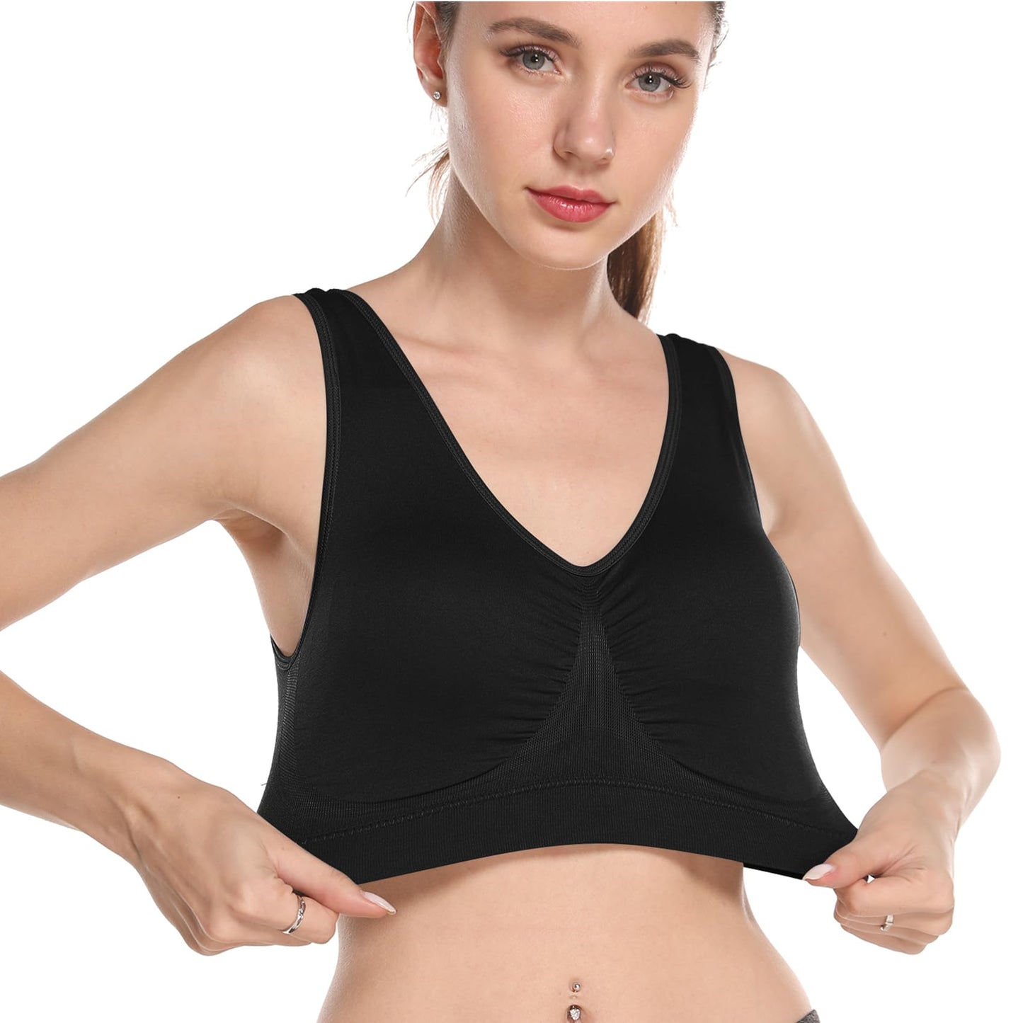 Onory 3 Pack Sports Bras for Women Wirefree Padded Workout Yoga Gym Fitness Bra Medium Support