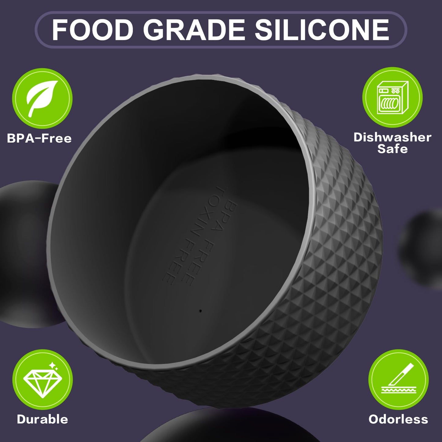 Silicone Boot for Owala Water Bottle 24 oz, Anti-Slip Protective Sleeve for FreeSip/Twist/Flip Stainless Steel Water Bottles Accessories