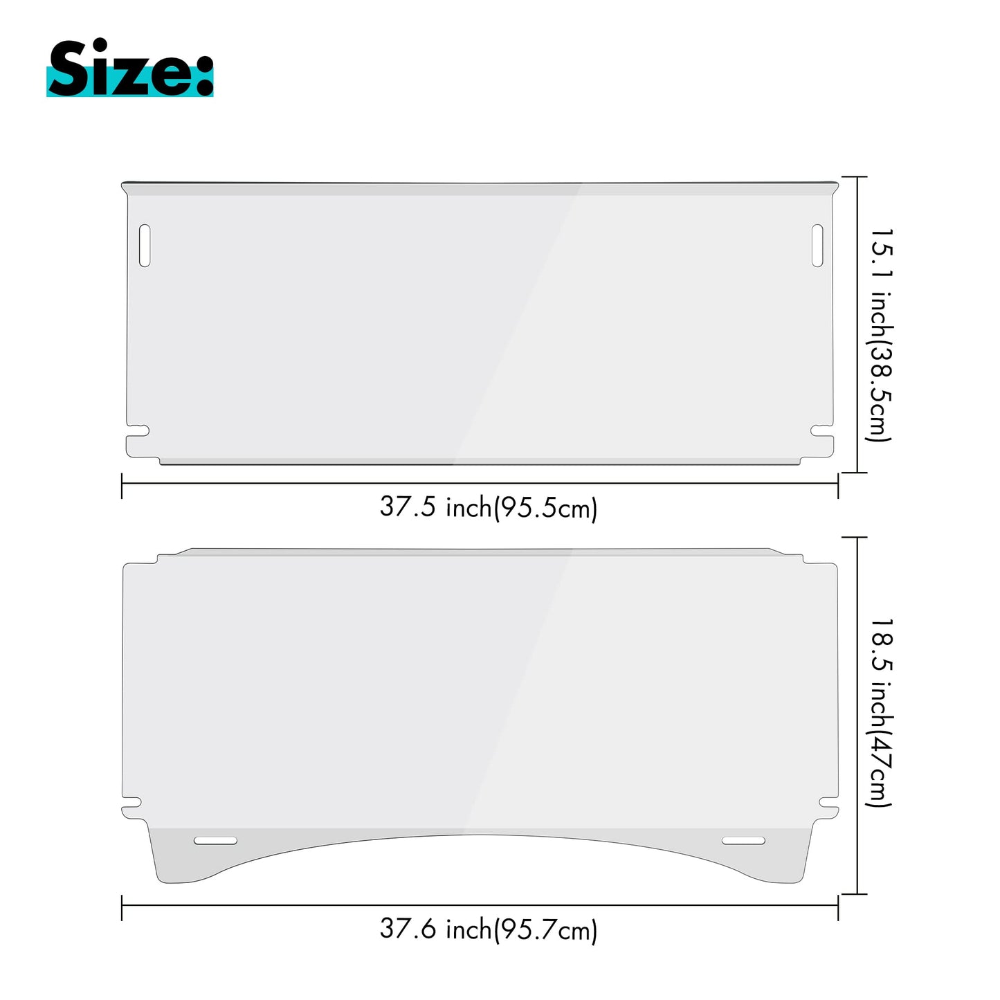 10L0L Foldable Golf Cart Windshield for Club Car Precedent 2004-Up, Tempo & Onward 2017-Up Models, UV-Proof & Impact Resistant, Lightweight Golf Cart Windshield, 37.5" W X 33.6" H-Clear
