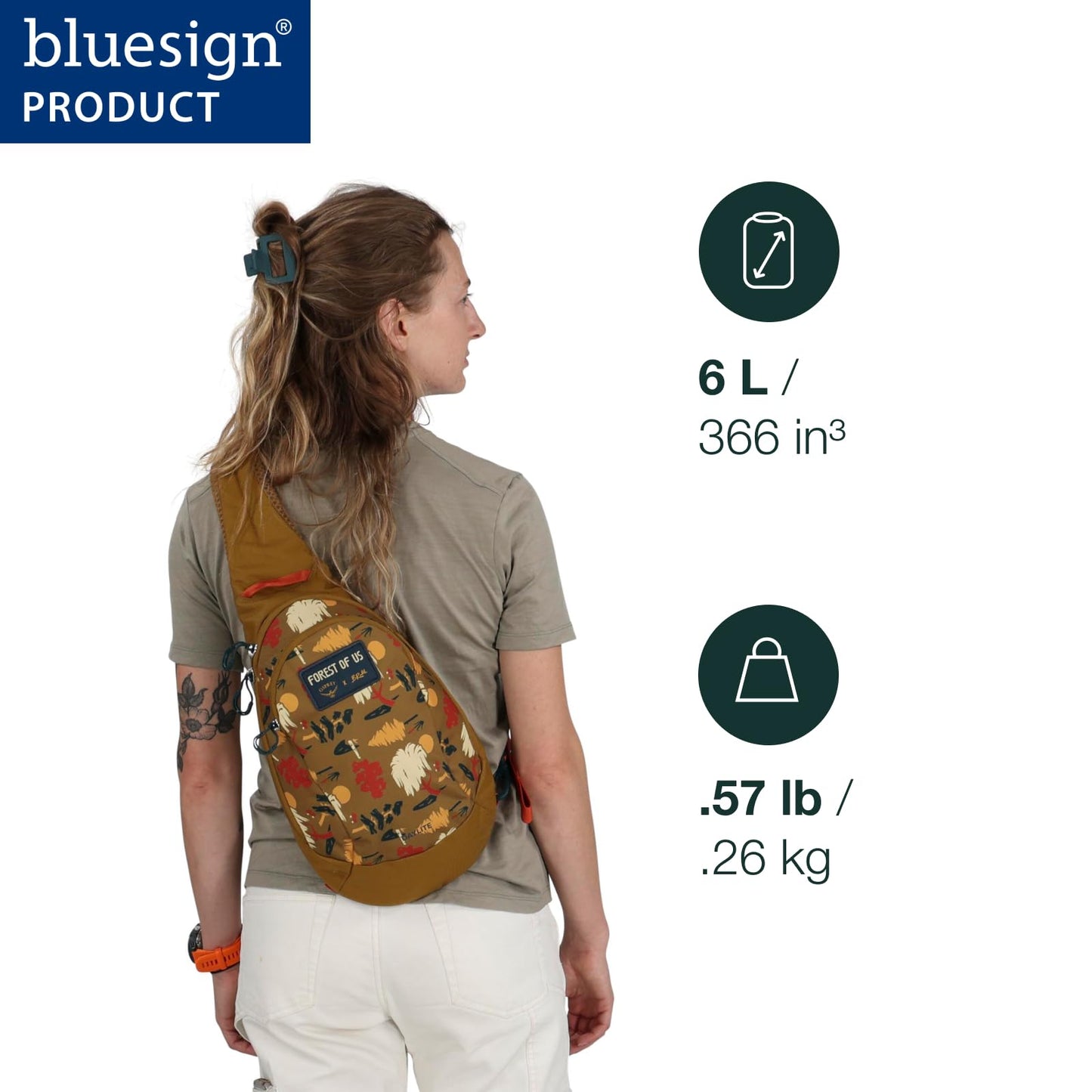 Osprey Daylite Shoulder Sling Bag – Compact Crossbody Sling Backpack for Everyday Carry, Festivals, and Travel – Lightweight, Comfortable Fit for Hands-Free Convenience, Wander Yellow