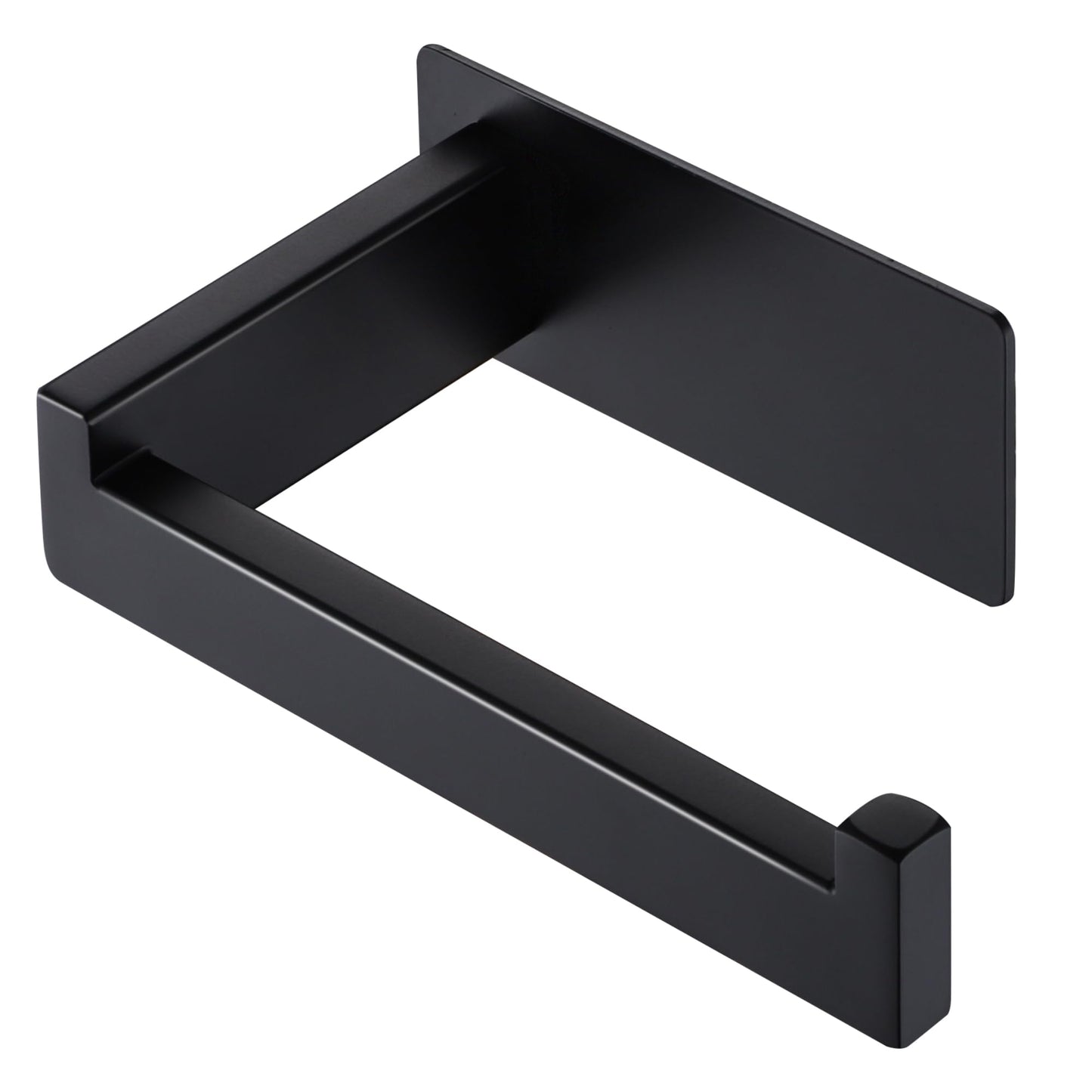 LANC Self-Adhesive Toilet Paper Holder, Matte Black Toilet Tissue Holder Wall Mounted for Bathroom Kitchen Stick On Paper Roll Holder with No Drilling Rustproof Stainless Steel, A8307MB