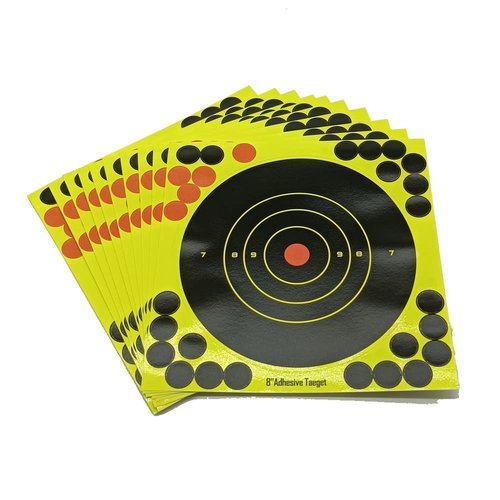 100 Pcs 8" Self Adhesive Splatter & Reactive Shooting Targets for Gun-Pistol-Rifle-Airsoft-Pellet Gun- Air Rifle (100 pcs)