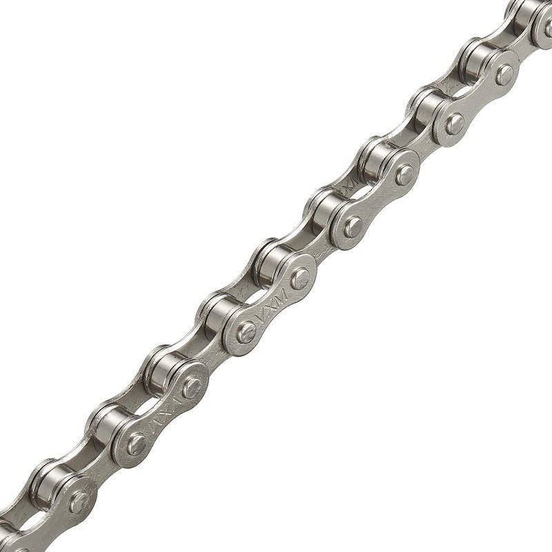 YBEKI 1-Speed Bike Chain 1/2" x 1/8" 114L – Military-Grade Silver Plated Chain with 3 QuickLinks | 11,000 PSI Tensile Strength & US Winter-Proof | Shimano/SRAM Compatible | Tool-Free 90-Second Install