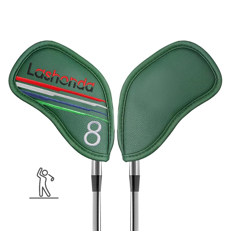 9PCS Golf Headcovers Golf Iron Head Covers Value 9 Piece Set, Synthetic Leather Deluxe Club Headcover（Compatible with Iron Sets）