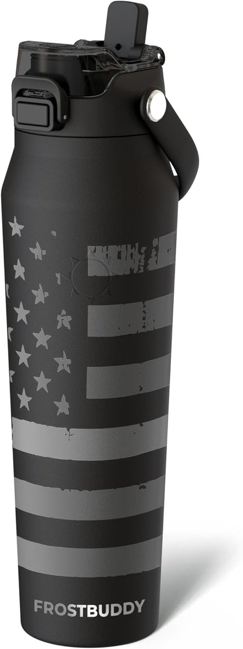 Frost Buddy 32oz Stainless Steel Bottle Buddy - Leak-Proof, 24-Hour Cold, Sweat-Proof | Perfect for Gym & Travel