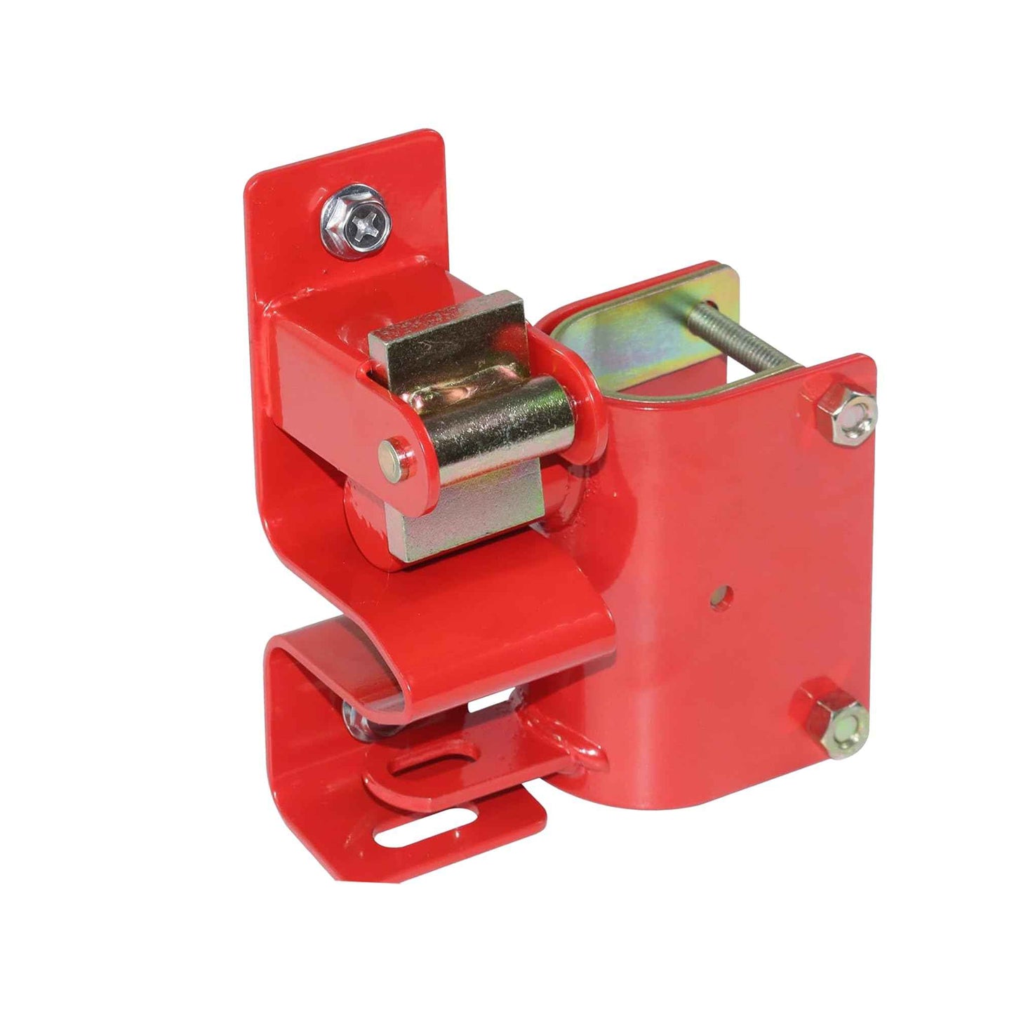 One Way Lockable Gate Latch for Metal Gates with 1-5/8" to 2" Diameter Tubes, Red S16100500