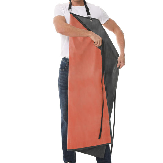 Homsolver Thick Rubber Waterproof Apron, Adjustable Heavy Duty Dishwashing Apron, Work Apron For Cooking, Cleaning Fish, Gardening, Lab Work, Butcher And Dog Grooming