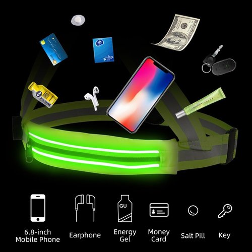Glow Running Vest - Reflective Safety Gear with Detachable Light | 8 Vibrant Glow Colors for Night Activities
