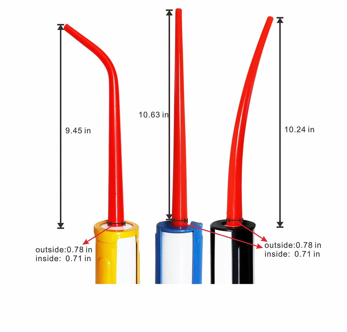 3 PACK Extra Long Caulking Gun Extension,Caulking Tube Extension,Caulk Tube Extension Tip,Caulk gun Extension Nozzle