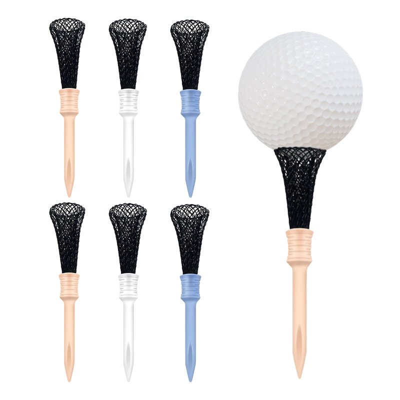 Potiera 6 Pack Golf Tees Plastic 3-1/4, Unique Golf Gifts for Men Golfers, Premium Golf Stuff Funny Golf Accessories for Men, Widened Top More Stable, Reduce Friction Side Spin, Enhanced Durability