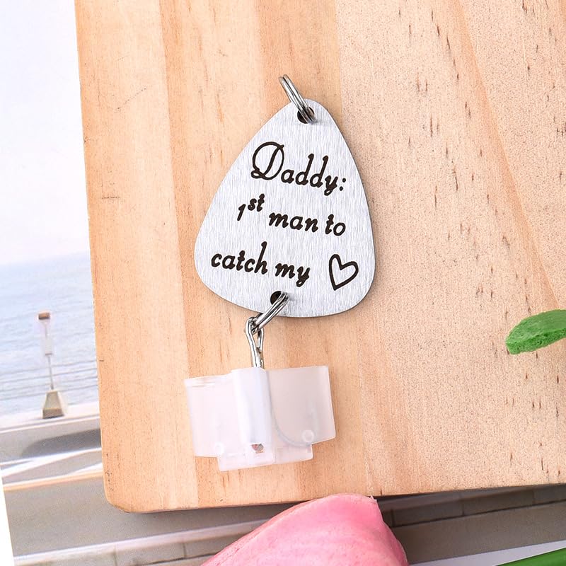 Engraved Daddy Fish Hook - Personalized Fishing Gift for Dad