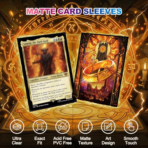 UAONO 100ct Magic Ring Art Card Sleeves for MTG & TCG Decks