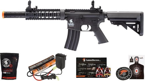 Lancer Tactical Gen 2 Airsoft Gun - Durable M4 AEG Rifle with Full/Semi-Auto, Charger & Battery