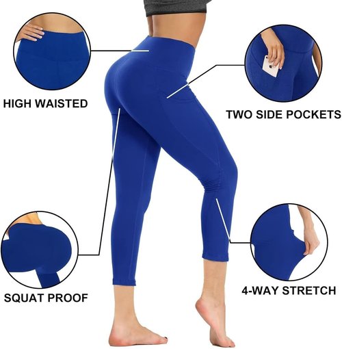 GAYHAY High Waist Yoga Pants - Tummy Control Leggings with Pockets for Women | Compression Workout Gear