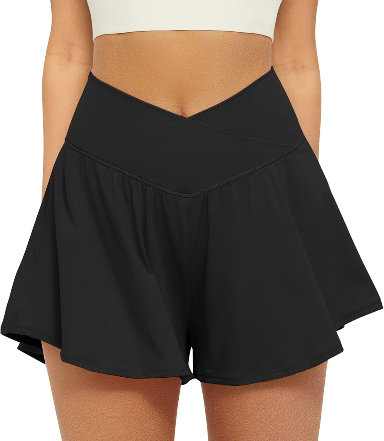 Mommy and Me | Butterfly Crossover Athletic Shorts - Medium for Girls Ages 13-14