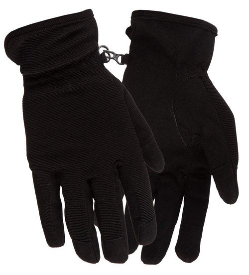 Robinson Outdoor Products Stretch Shooting Glove with Leather Palm and Durable Stretch Shell (Black, Medium)