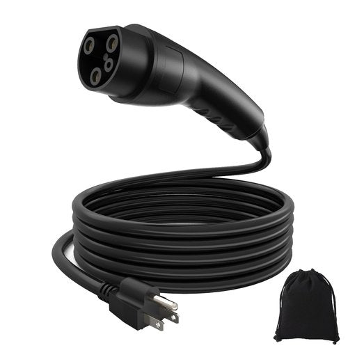 BTUYDTUY EV Golf Cart Charger Power Cord （Factory Replacement） 120V Replaces OEM # 2.04.0620.& 1 Canvas Storage Bag