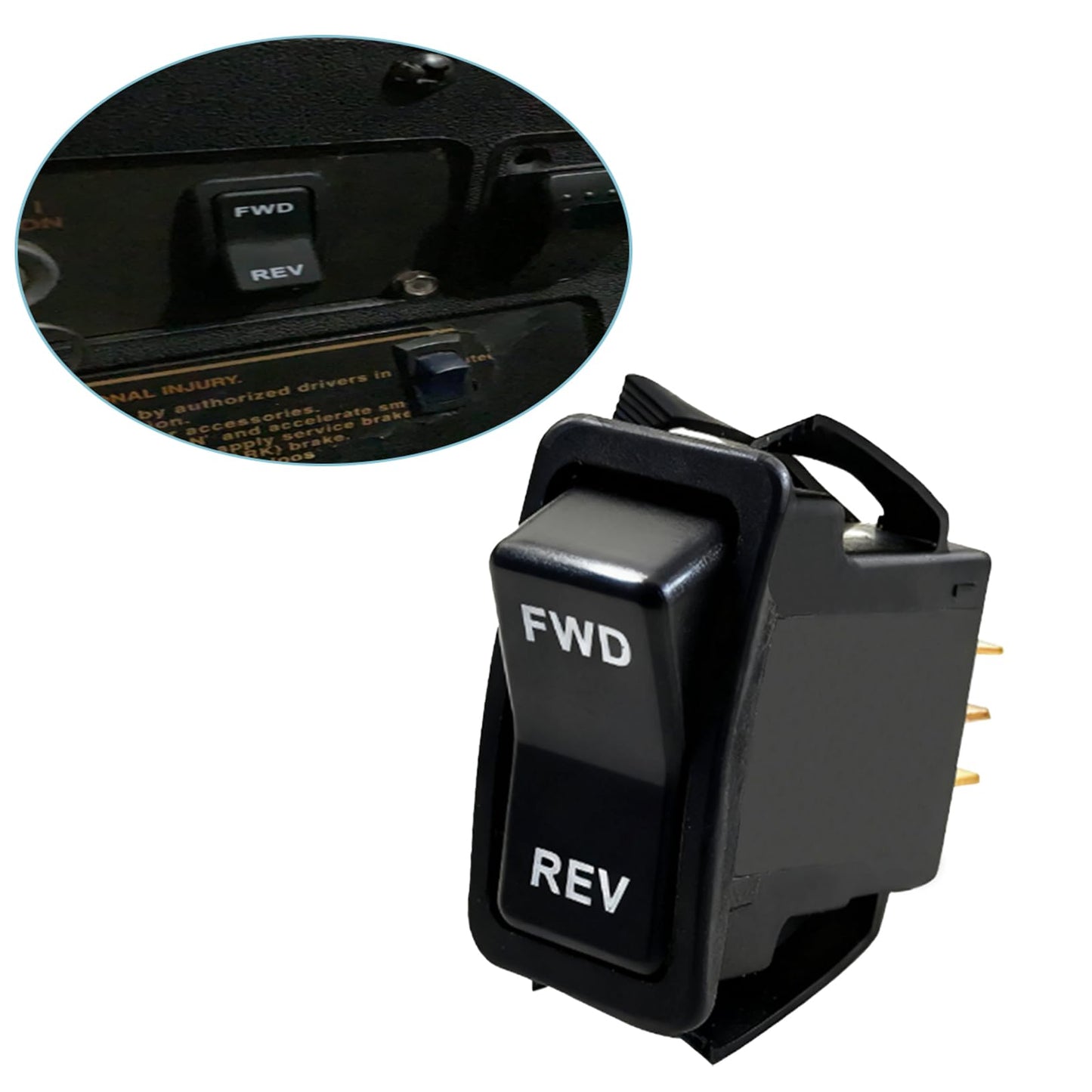 Gihdfer Forward Reverse Switch Assembly Compatible with TXT PDS Golf Cart Models FWD REV Rocker Button 74323G01 74323-G01 48V