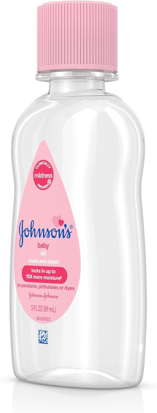 Johnson's Baby Oil - Pure Mineral Oil for Gentle Baby Massage & Dry Skin Relief | 3 fl. oz