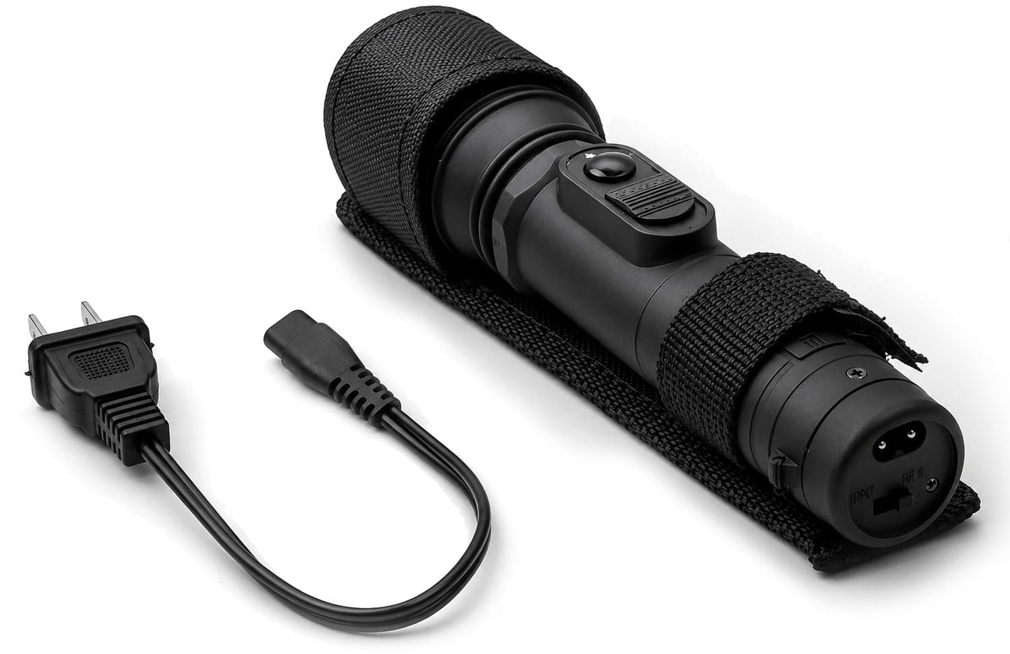 POLICE Stun Gun 305 - Rechargebale with LED Flashlight, Black