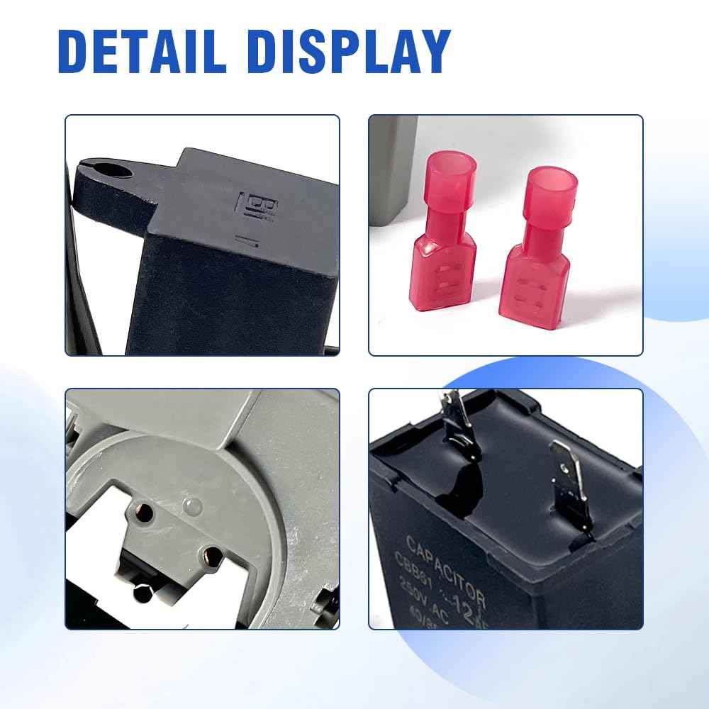 FUZIDDN Refrigerator Start Relay Kit | Universal Replacement for Whirlpool W10448874, W10197428, W10662129 | Replacement for W10350564, 241527803, 241941005 | Corrosion-Resistant & 5-Year Warranty