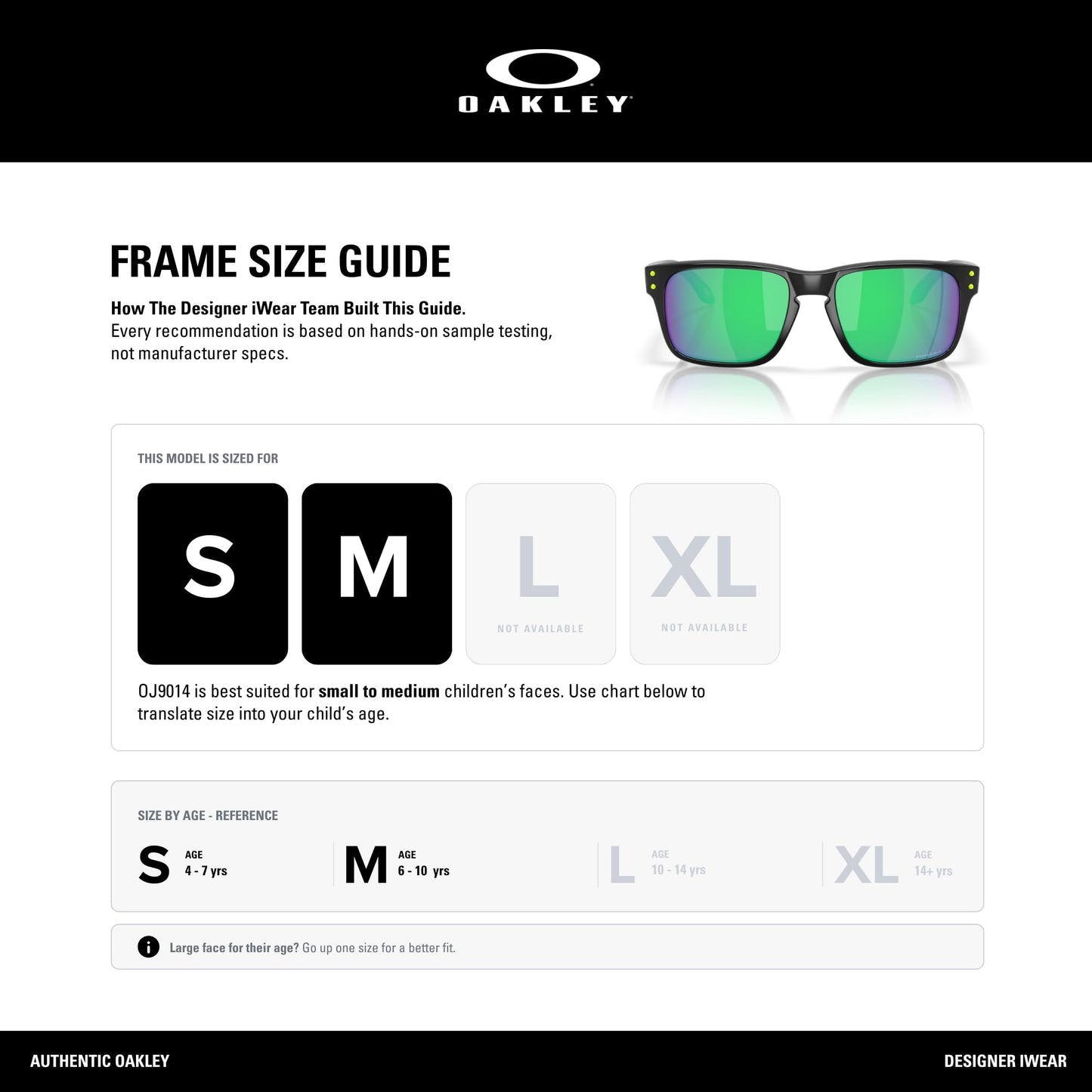 Oakley Child Sunglasses Black Ink Frame, Prizm Jade Lenses, 50MM