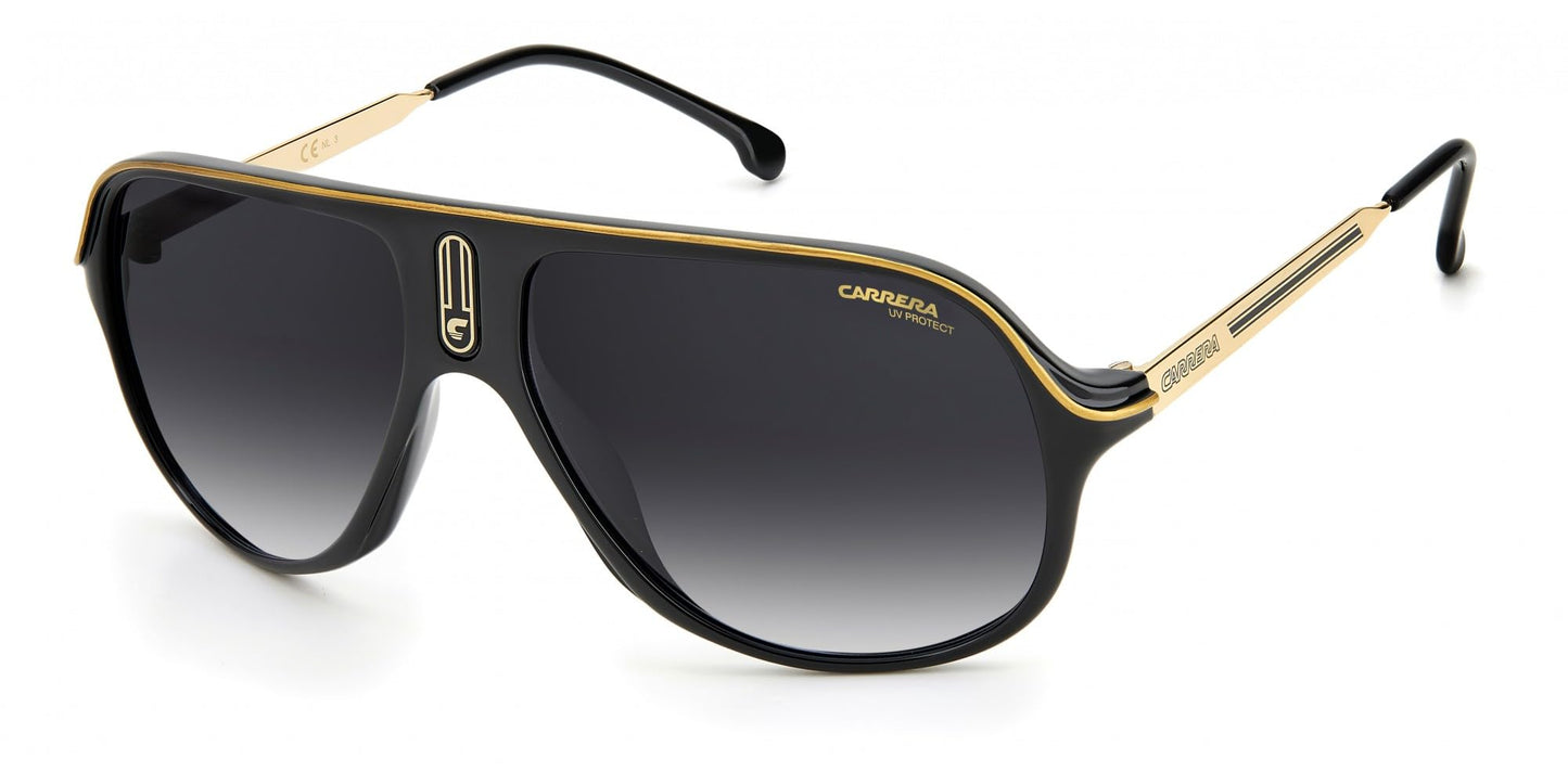 Carrera Unisex Sunglass Style Safari65/N Rectangular, Black/Grey Shaded, 62mm, 15mm