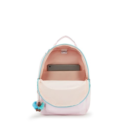 Kipling Seoul Small Metallic Tablet Backpack Sea Pink Met