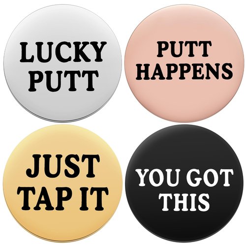 Kvekstio 4PCS Golf Ball Markers Gift, Novelty Golfs Gag Gifts for Golf Sport Players, You Got This Golfer Ball Line Marker Token Set, On-Course Accessories, Funny Golfs Marker Gift for Women Men