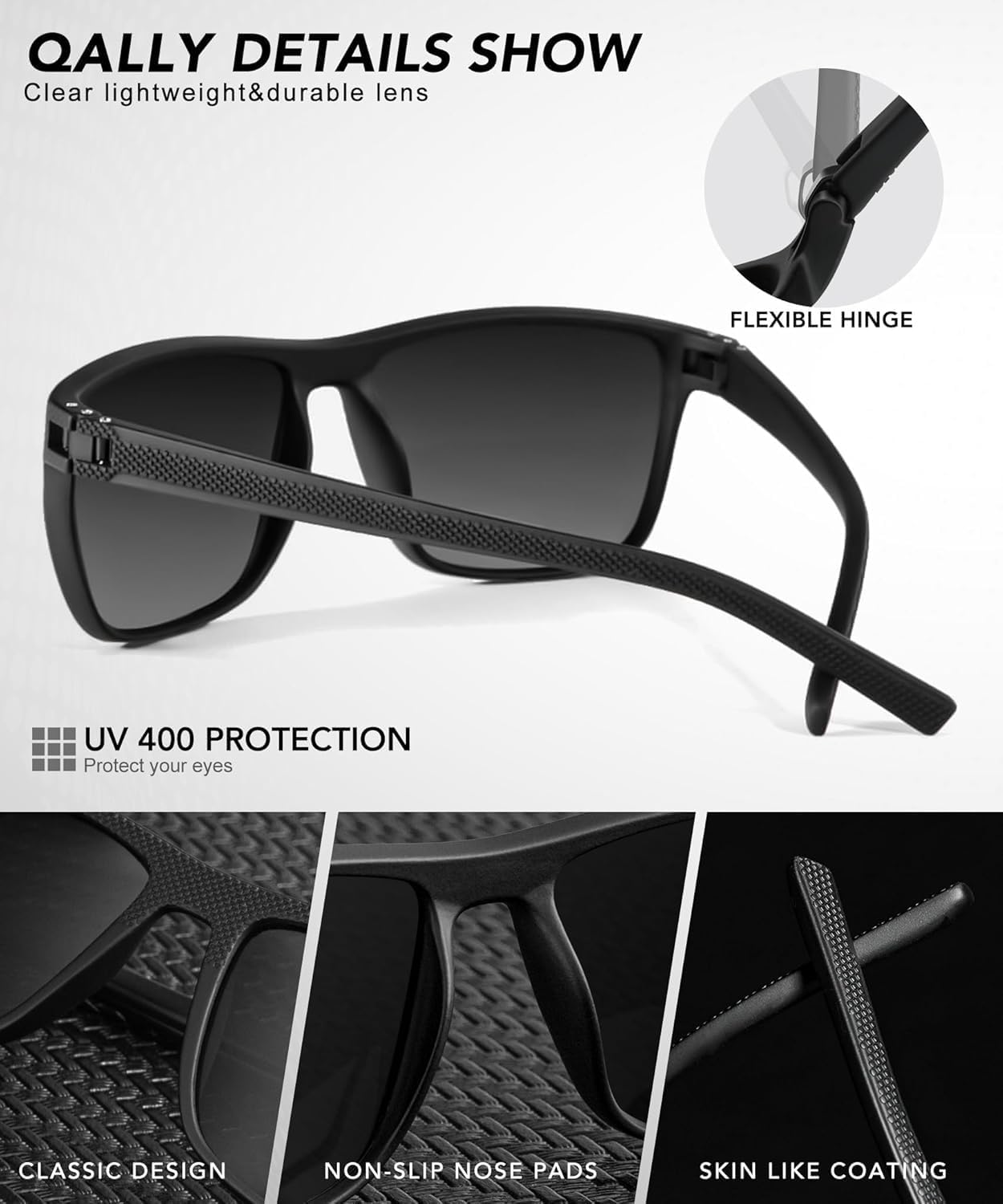Polarized Sunglasses for Men - UV Protection, Lightweight Design | Perfect for Driving, Fishing, Golf