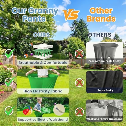 Oversized Granny Pants Yard Game Set - Green/Yellow