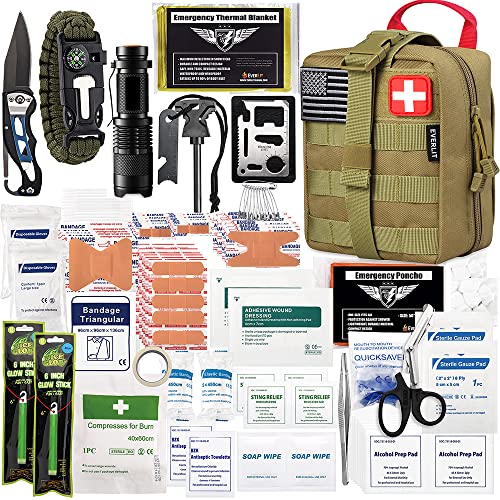 Everlit 250-Piece Tan Survival First Aid Kit for Emergency & Outdoors