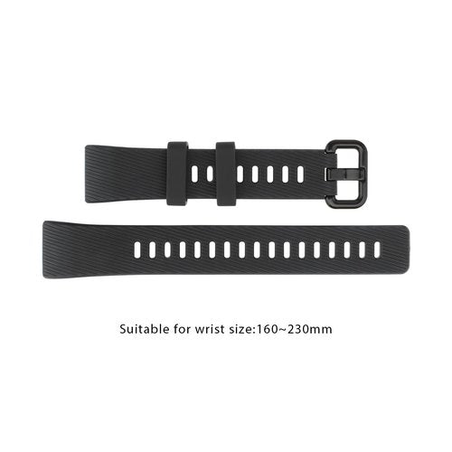ECSiNG Silicone Watch Strap Compatible with Huawei Band 4 Pro/Band 3 Pro/Band 3 Fitness Tracker Sport Watch Band Quick Release Wristband Black & Blue