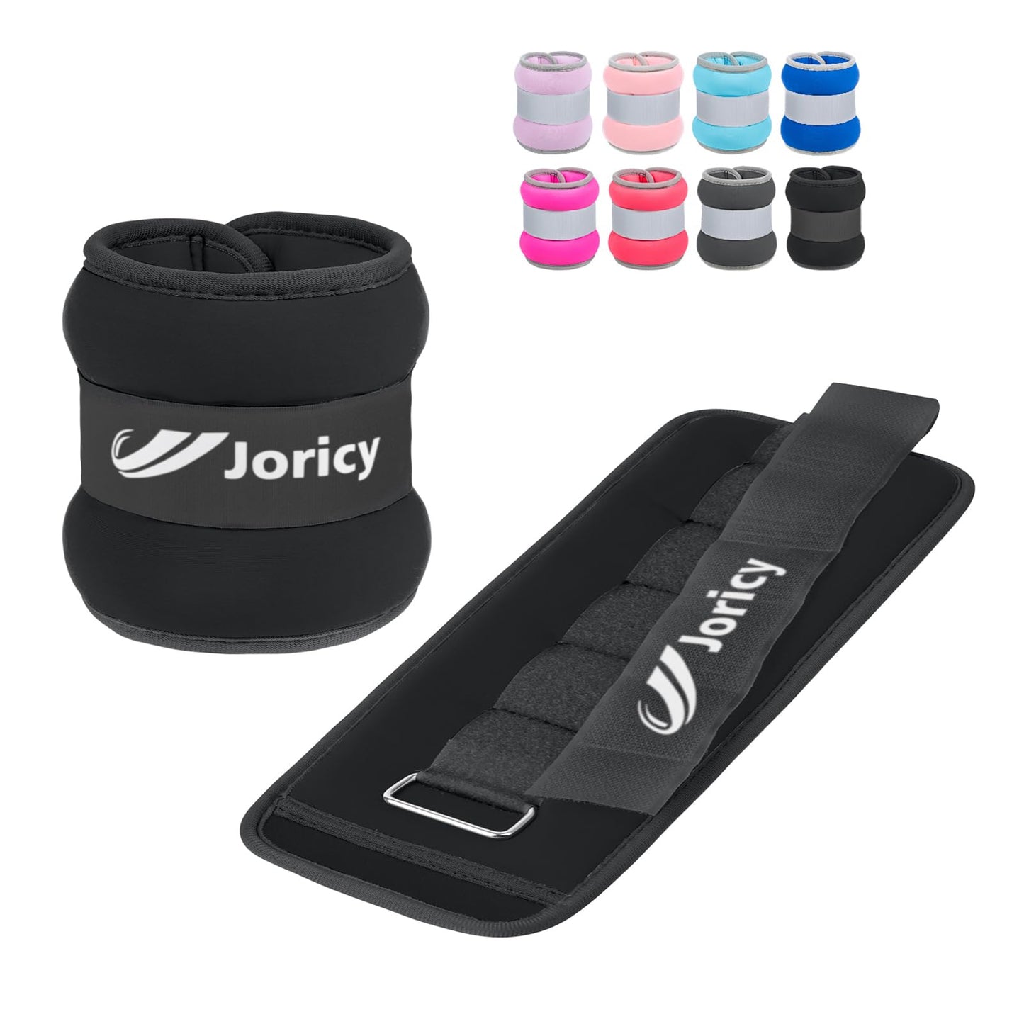 Ankle Weights, Wrist Leg Arm Weights for Women Men Kids with Adjustable Straps, Strength Training Weighted for Yoga, Jogging, Running, Walking, Fitness, Physical Therapy - 2LBS Pair (1 LB Each Weight)
