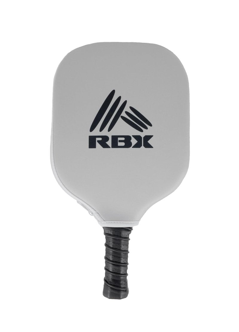 RBX Active Pickleball Paddle with Cover, Reinforced Fiberglass Face with Edge Guard and Honeycomb Core Pickleball Paddle with Cushioned Grip, Single Pickle Ball Paddle with Matching Cover Wave Black