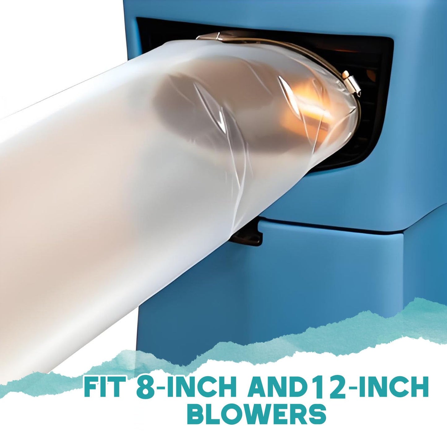 Frienda 200 ft Lay Flat Ducting Poly Tubing, Fits 8" and 12" Blowers