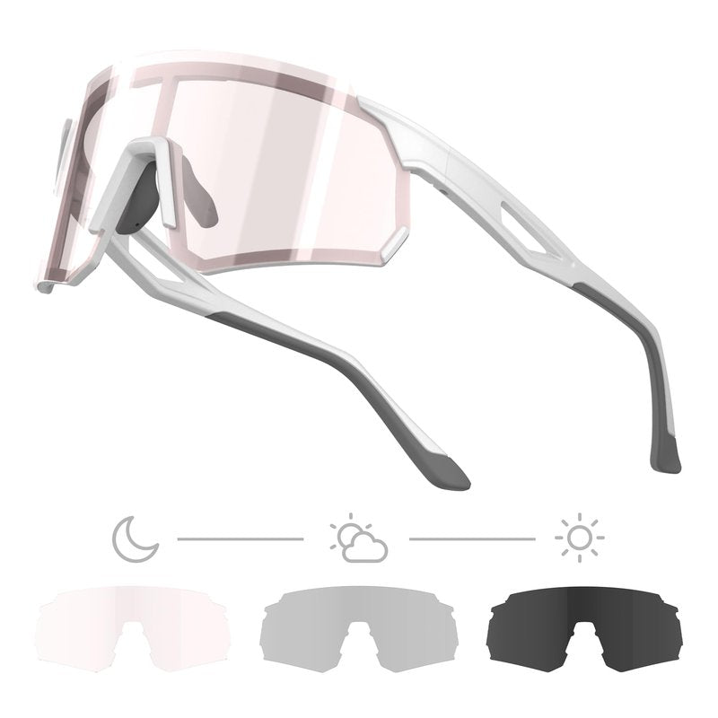 VIKISOIO Photochromic Cycling Glasses,UV400 TR90 Frame Riding Running Baseball Fishing Driving for Men Women 24922-C281