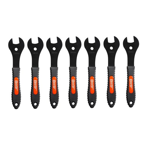 Chainrise Bicycle Cone Wrench Set Tool, Bike Wheel Hub Axle Nut Install Remover Cycling Spanner (13-14-15-16-17-18-19mm 7PCS)
